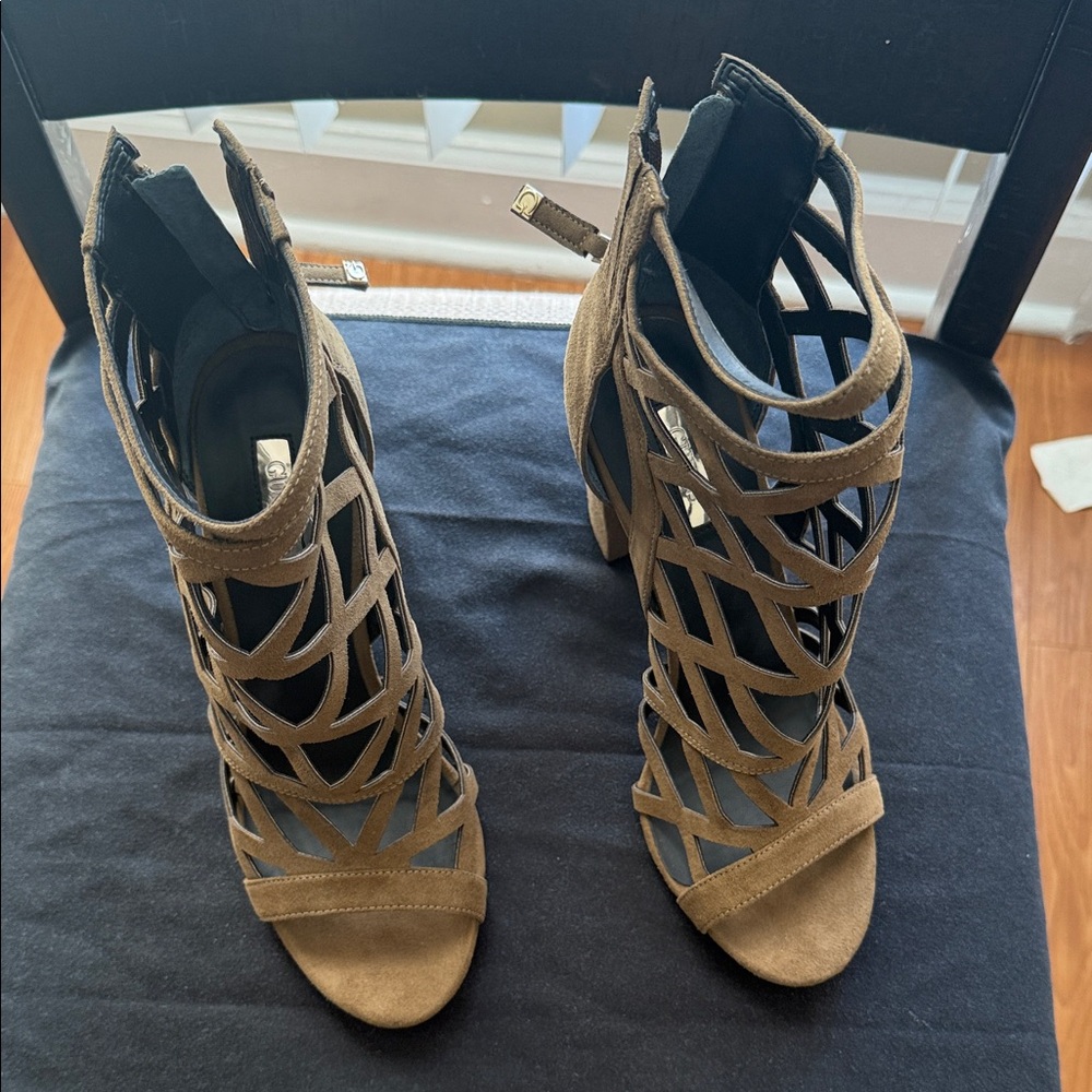 Guess Brown Cutout Heels